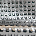 Dark Silver Metallic Lambskin With Perforated Laser-Cut 0.9mm/2.25oz DARK LASER 1522