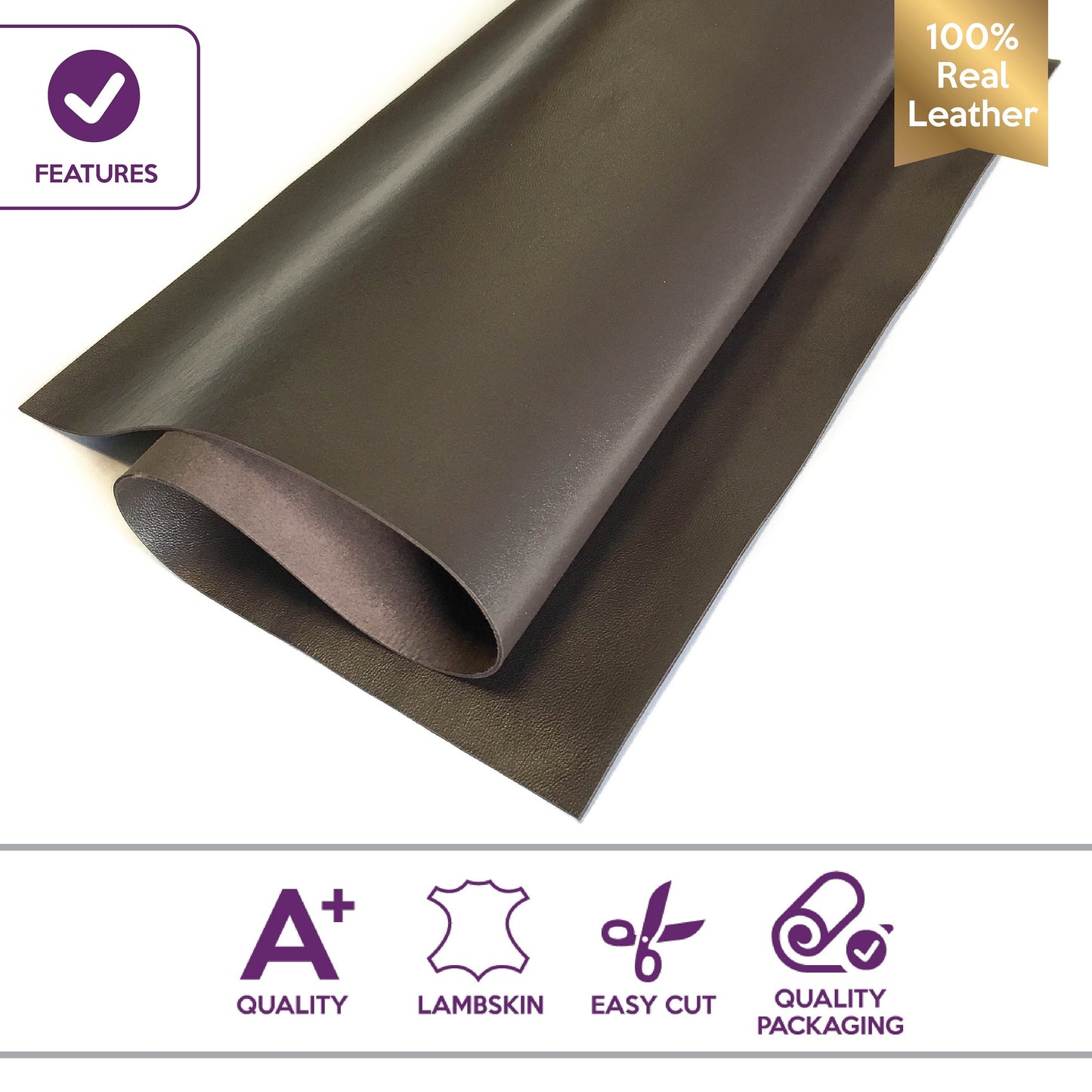 Dark Brown Lambskin Sheets 2oz/0.8mm / DARK CHOCOLATE 794