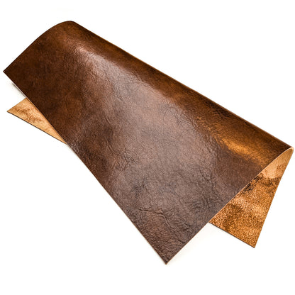 Brown Calf Veg Leather Sheets With Vintage Texture 1.7-1.9mm / CLASSIC BROWN VEG TAN 1453