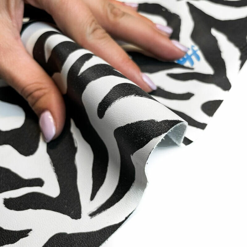 Black & White Zebra Print Lambskin 0.8mm/2oz / OFF WHITE ZEBRA 1345