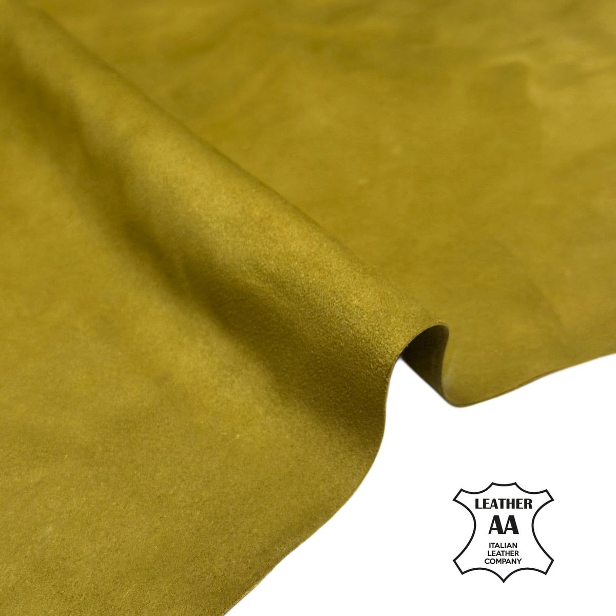 Olive Green Lambskin Suede Leather 0.4–0.5mm (1–1.25oz) Olive 1729