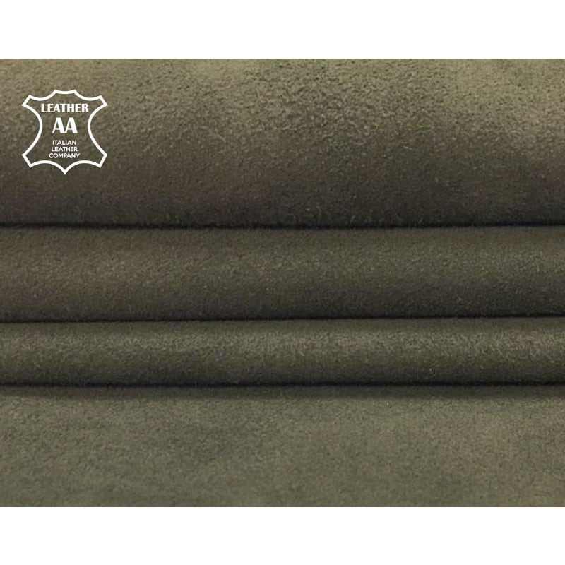 Dark Green Suede Lambskin Thin 0.4mm/1oz / OLIVE NIGHT 345