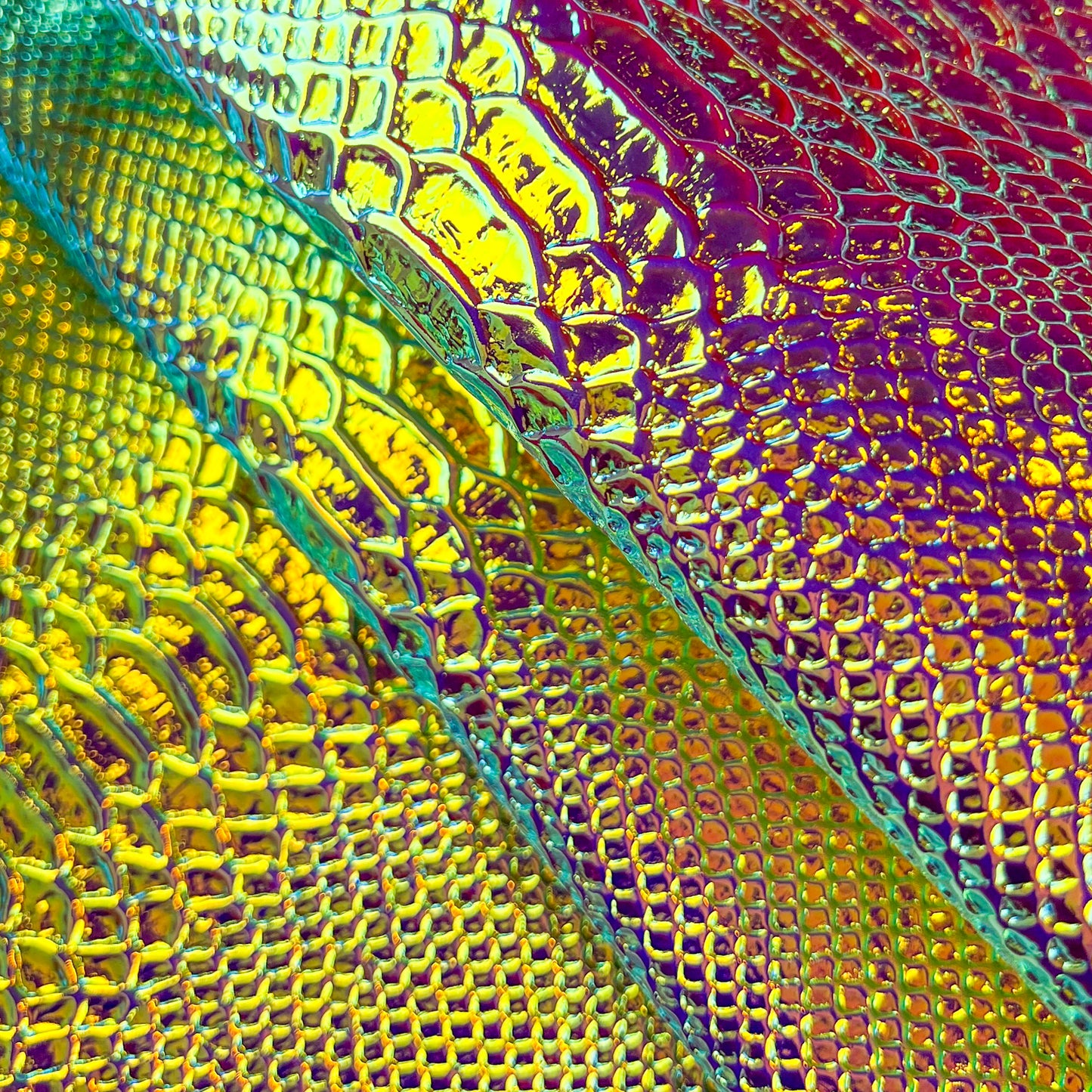 Holographic Lambskin With Snake Print 0.7mm/1.75oz Pink HOLO SNAKE 1459