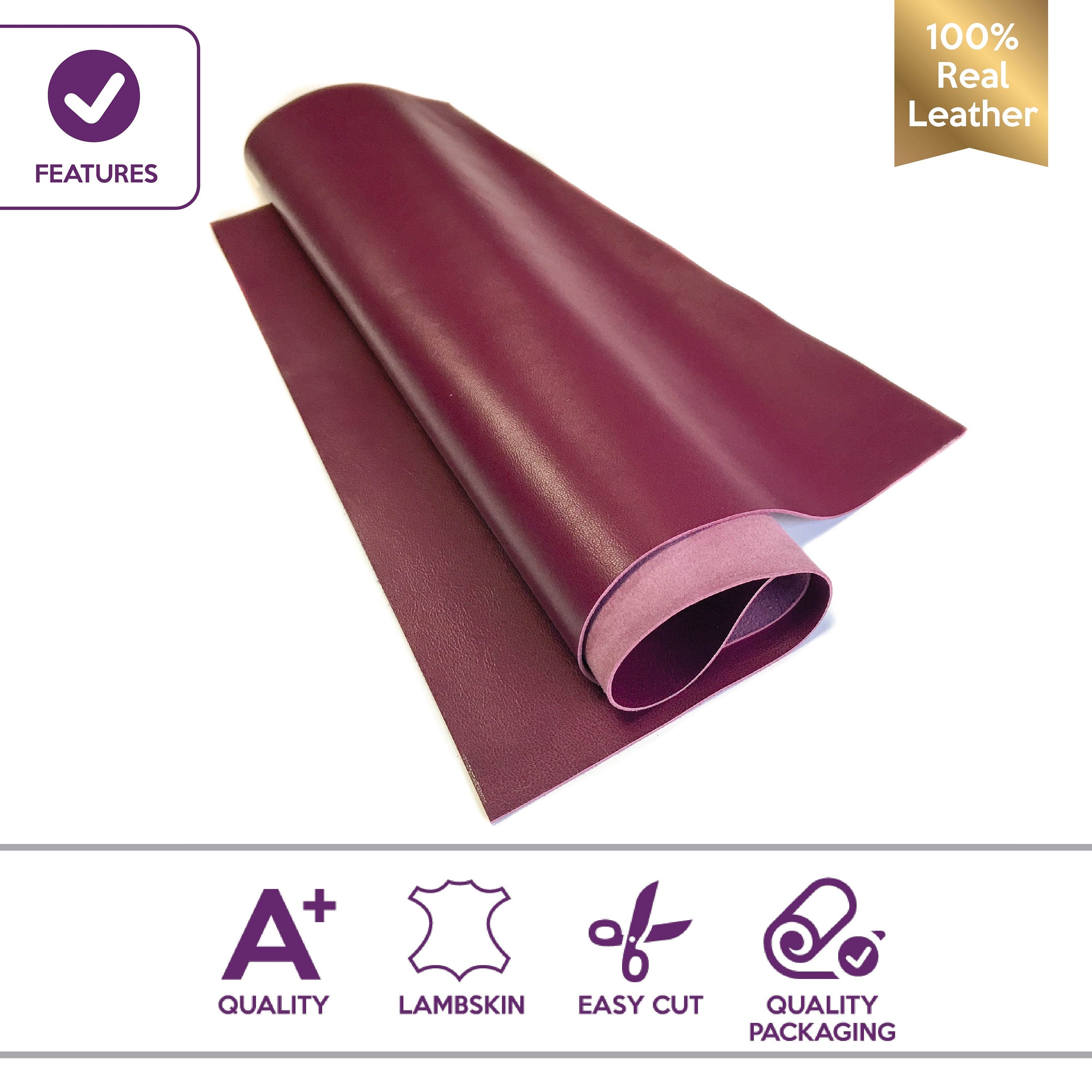Purple Red Lambskin Sheets 2oz/0.7mm / BURGUNDY QUARTZ 768