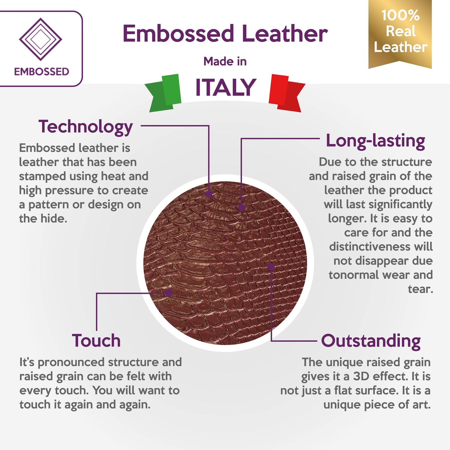 Red Lambskin Sheets With Print 2oz/0.9mm / BURGUNDY SNAKE 856