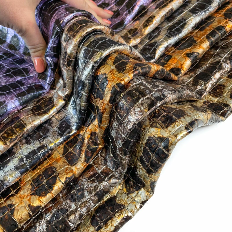 Spotty Crocodile Lambskin With Print 1.0mm/2.5oz / SPOTTY CROCODILE 1272