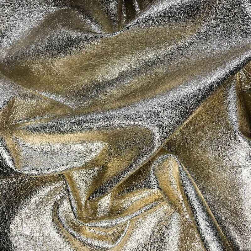 Sparkly Light Gold Lambskin Leather 0.8mm/2oz / CRUNCHY LIGHT GOLD 994