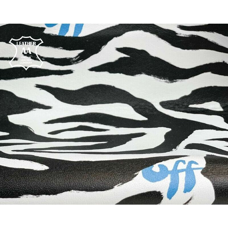 Black & White Zebra Print Lambskin 0.8mm/2oz / OFF WHITE ZEBRA 1345