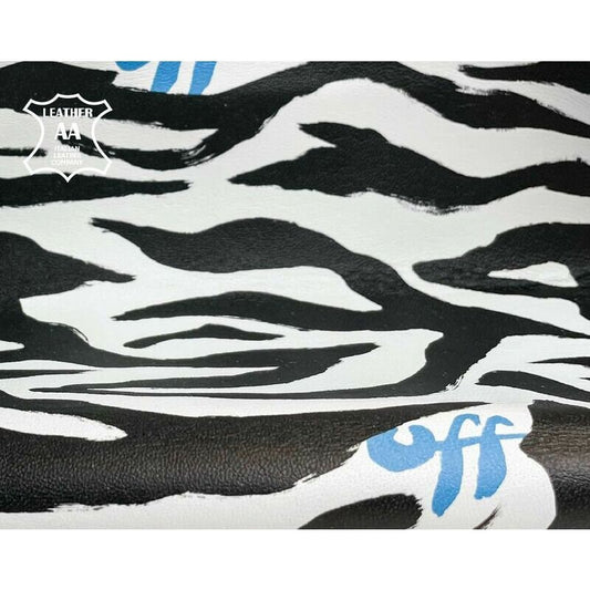 Black & White Zebra Print Lambskin 0.8mm/2oz / OFF WHITE ZEBRA 1345