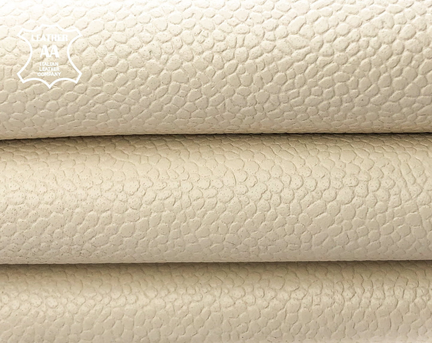 Milk White Textured Lambskin 1.0mm/2.5oz / MILKY WHITE PEBBLED 922
