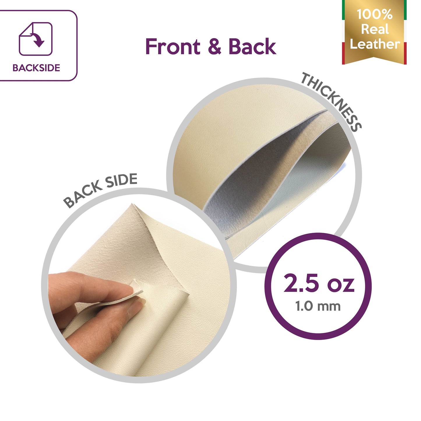 Cream White Lambskin Sheets 2.25-2.5oz/0.9-1.0mm CANNOLI CREAM 776