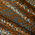 Orange Suede Lambskin With Leopard Print 0.9mm/2.25oz ORANGE LEO 1550