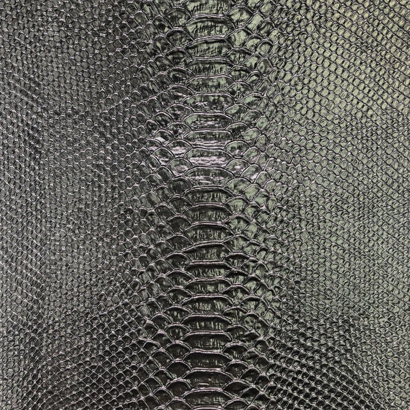 Dark Silver Snake Print Lambskin Leather 0.8mm/2oz / DARK SILVER SNAKE 893