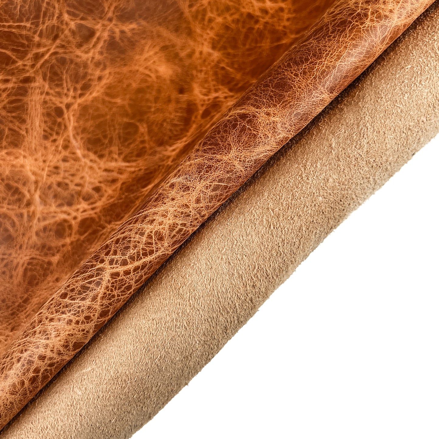 Light Brown Vintage Calf Veg Thick Leather With Texture 1.6-1.8mm Vintage VEG TAN 1454