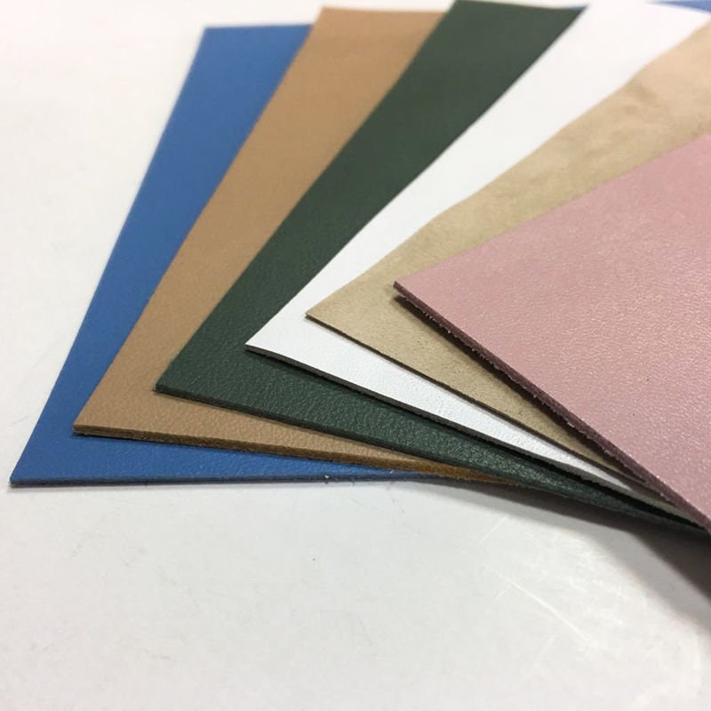 Pastel Scrap Mix 5x5in Six pcs Genuine Leather