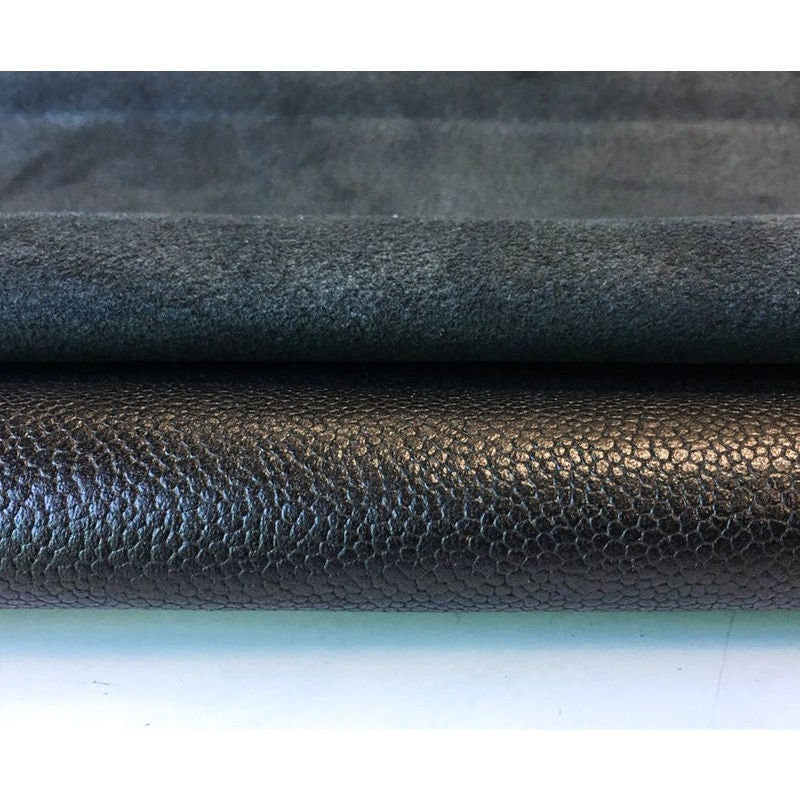 Textured Black Lambskin Leather 2oz/0.8mm / BUMPY BLACK 846