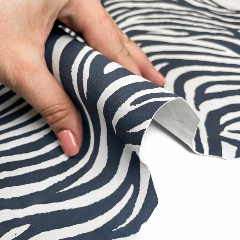 Soft Zebra Print Lambskin 1.1mm/2.75oz WASHED ZEBRA 1188