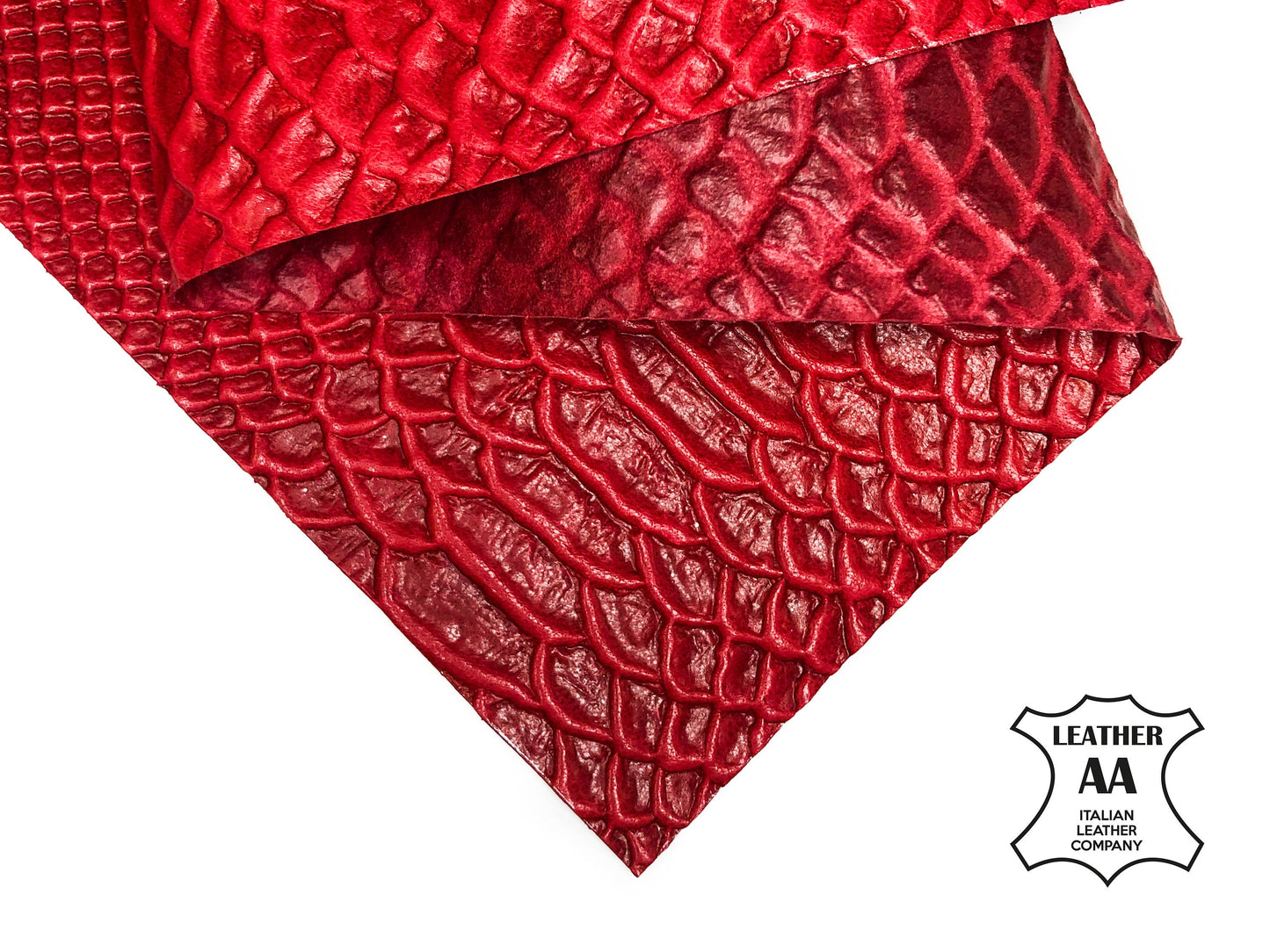 Red Lambskin With Print 0.6mm/1.5oz / RED SAMBA SNAKE