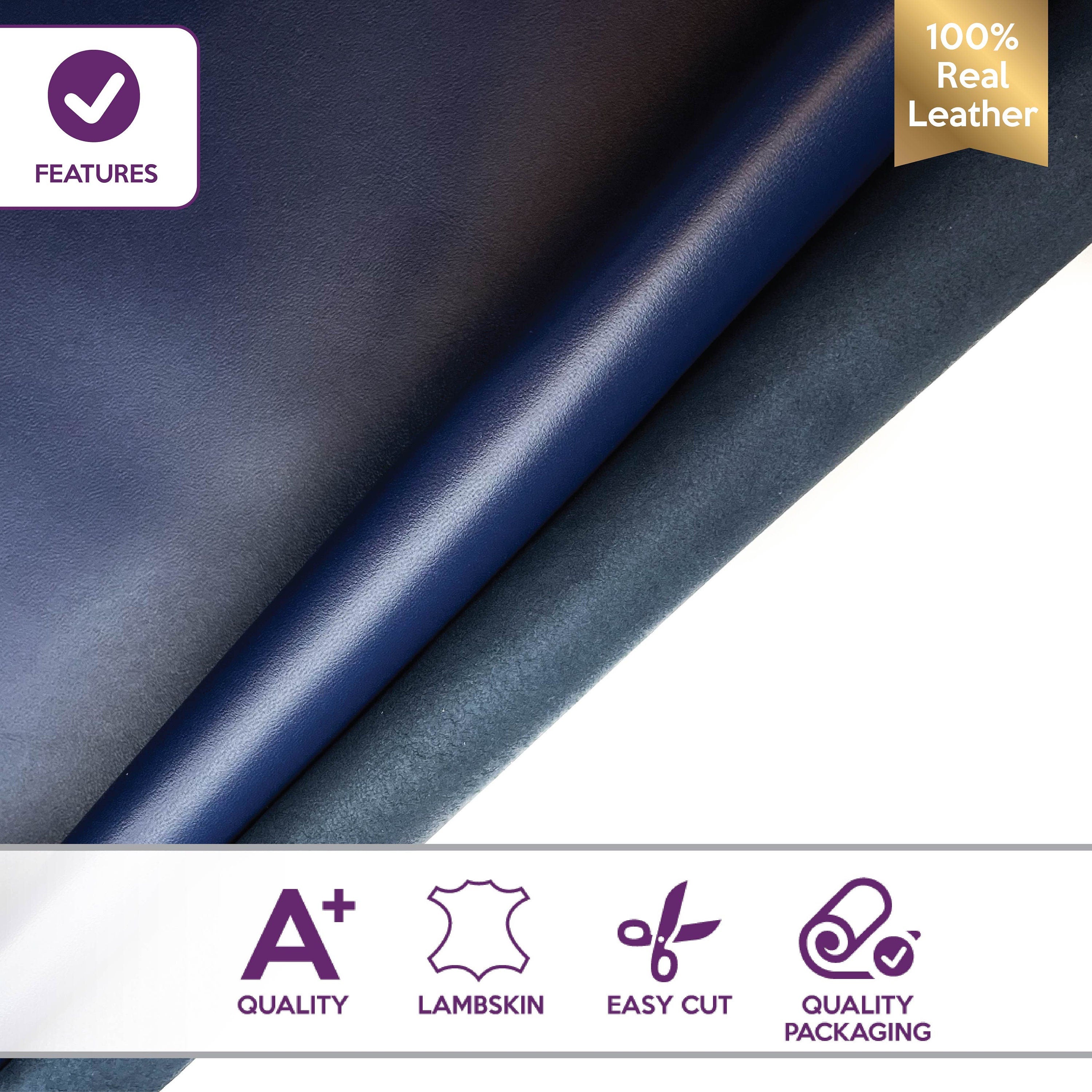 Dark Blue Lambskin Leather 0.9mm/2.25oz /  ECLIPSE 1119