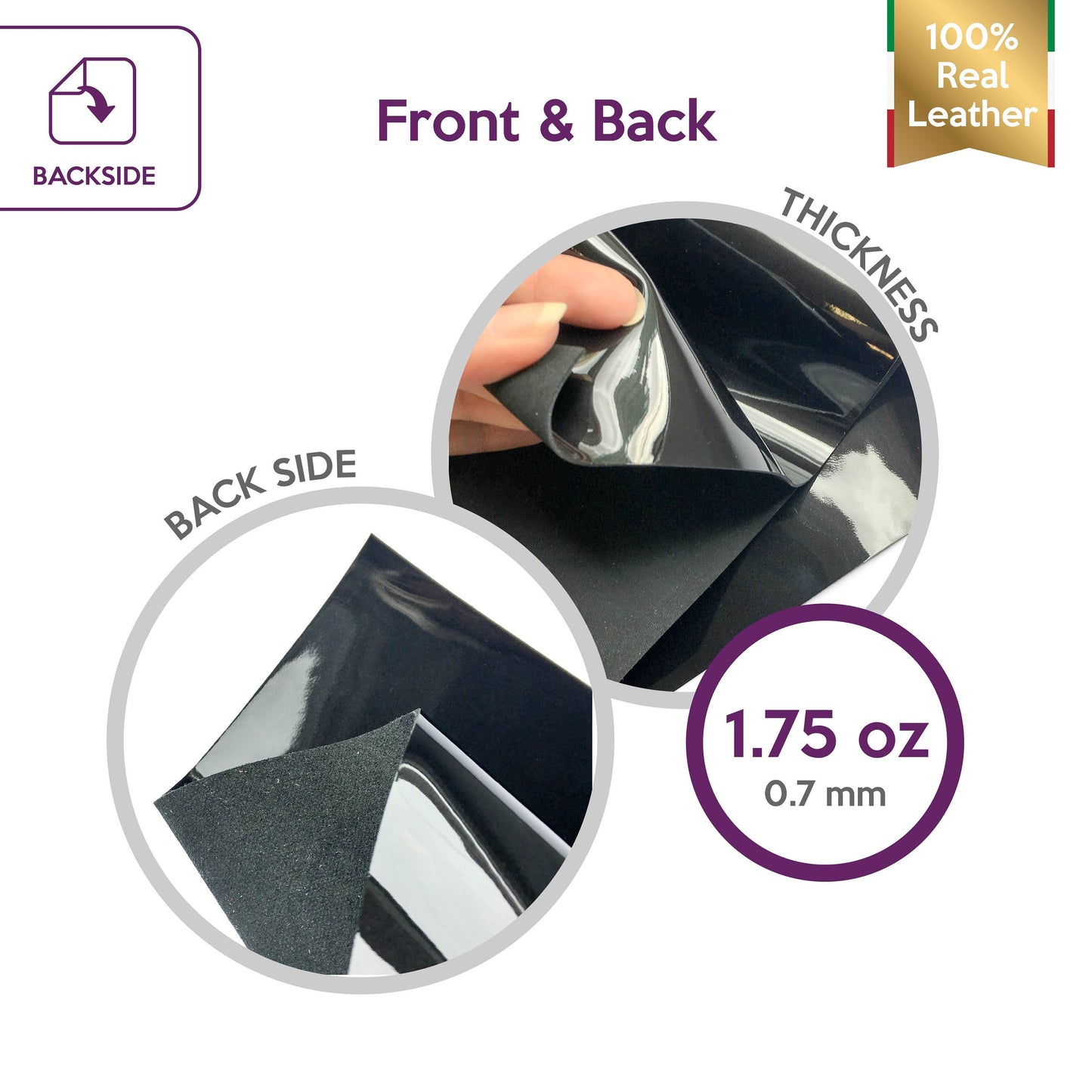 Black Patent Sheet 0.7mm/1.75oz / BLACK LACQUER 771
