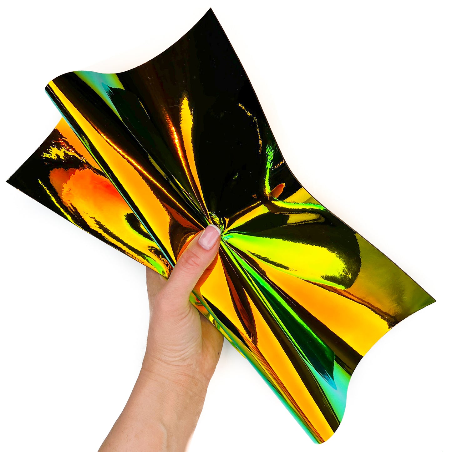 Holographic Shiny Lambskin Sheets BROWN HOLO 1465 0.8mm/2oz