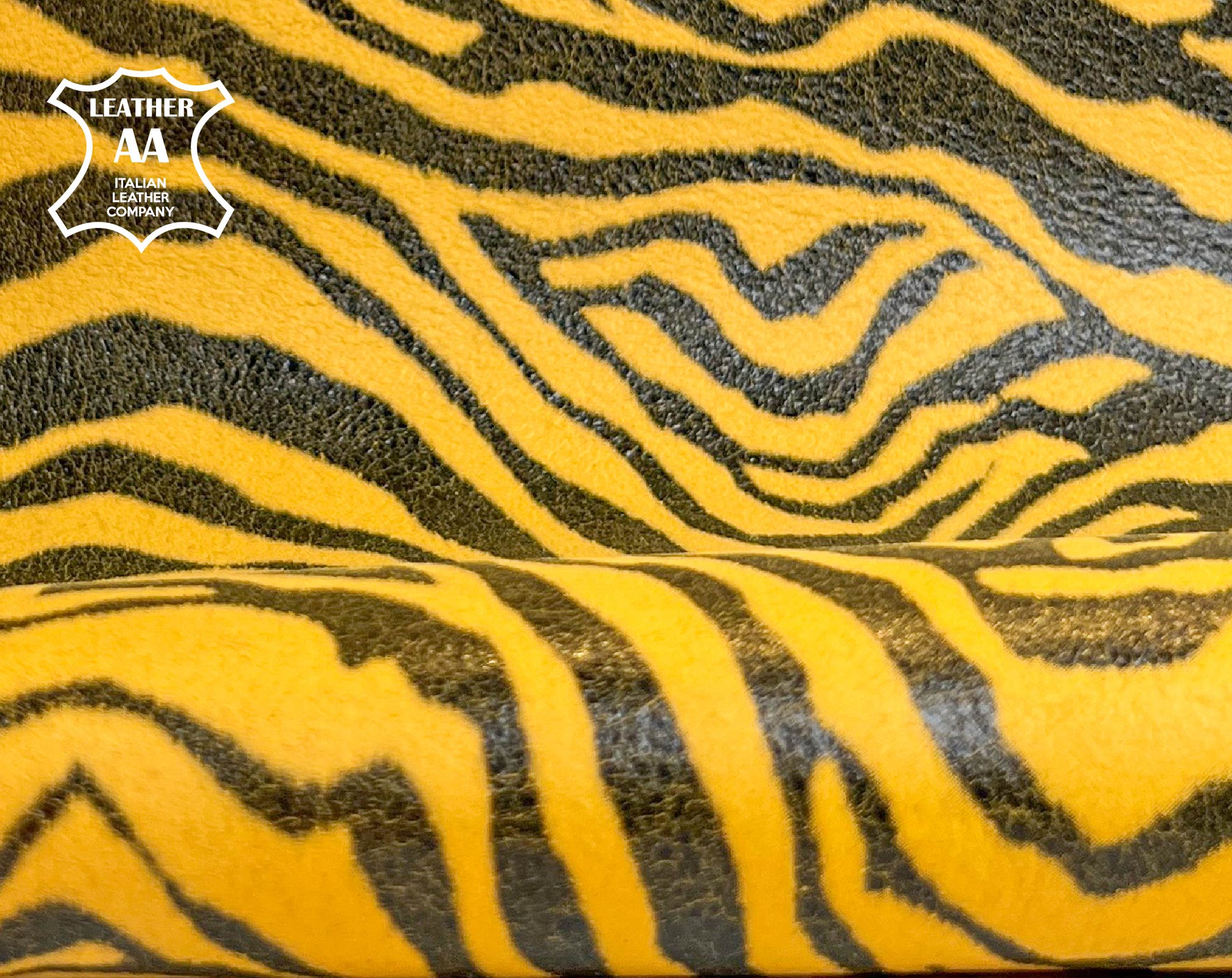 Soft Yellow Zebra Print Lambskin 0.7-1.2mm/1.75-3oz / YELLOW ZEBRA 1446