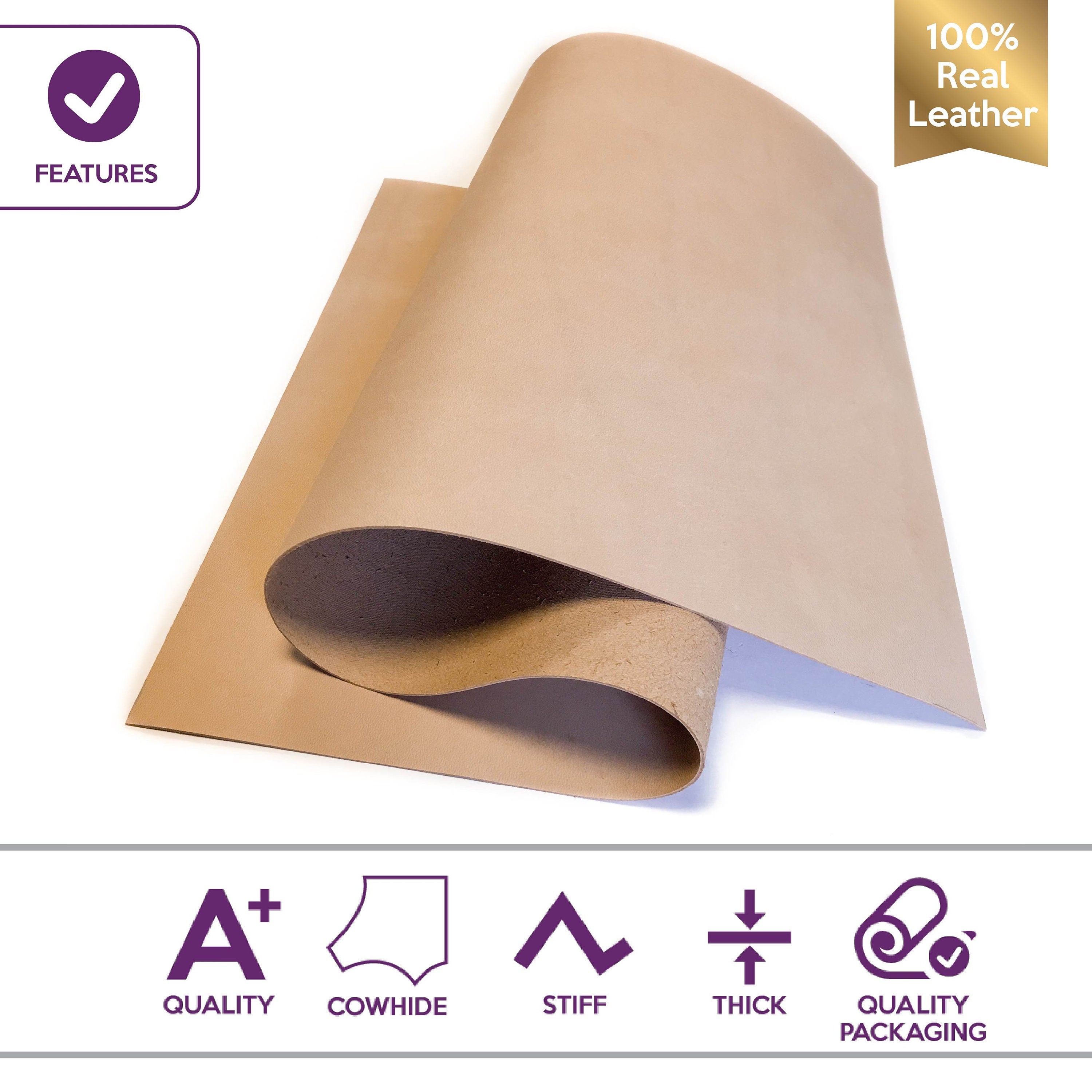 Vegetable Tanned Crust Sheets Calf Leather 1.2mm/3oz VEG TAN