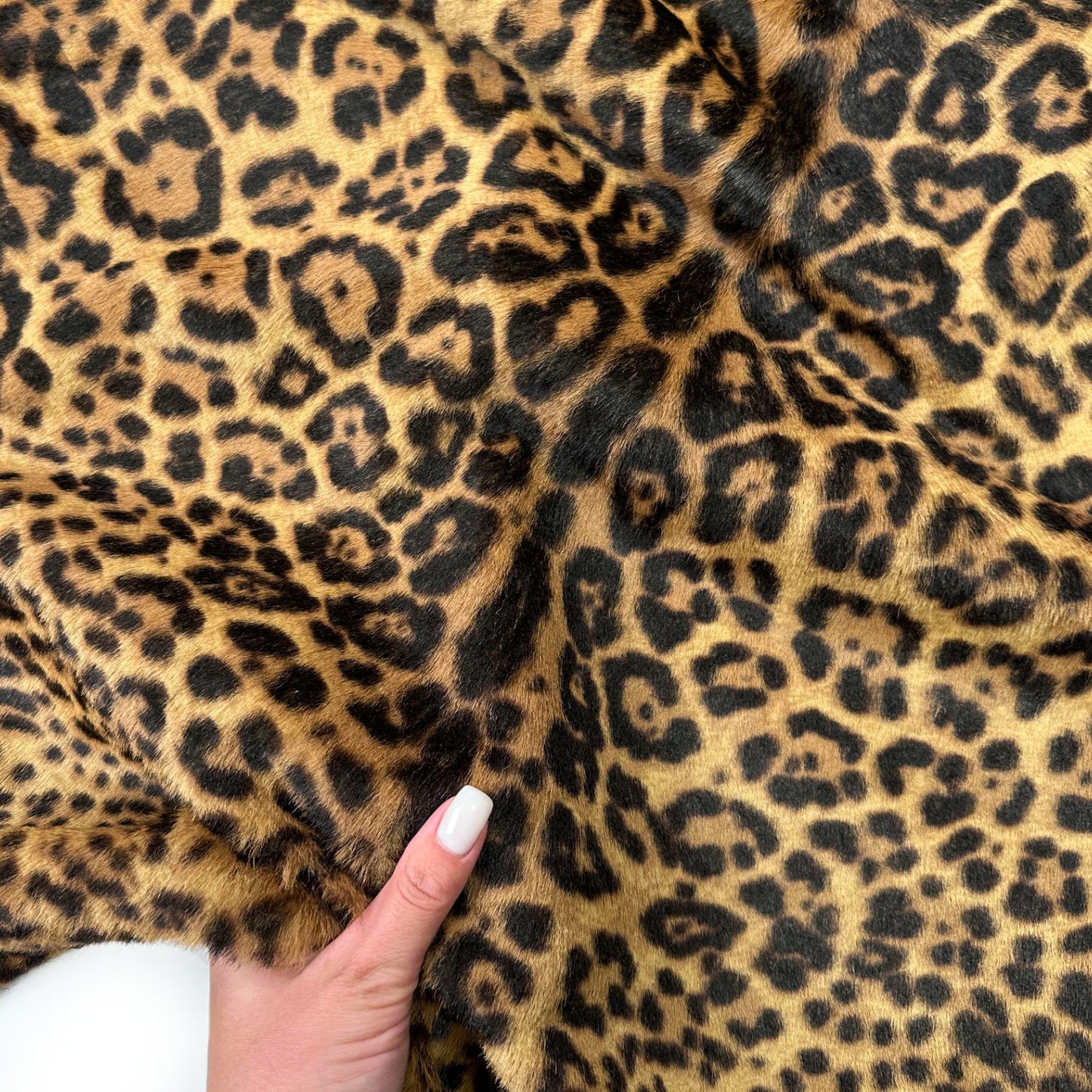 Long Hair Pony Leather With Jaguar Print 1.2-1.3mm/3-3.25oz PONY 1610