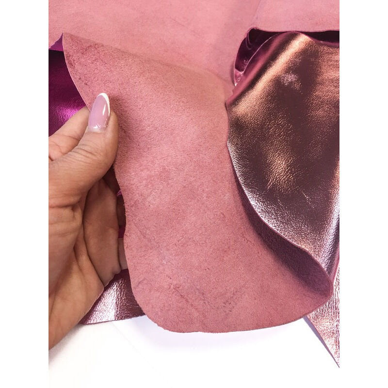 Pink Metallic Lambskin Leather 0.9mm/2.25oz / ROSE QUARTZ 583