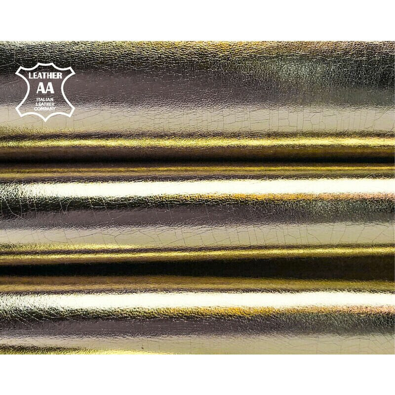 Metallic Mirror Gold Lambskin 0.6 mm/ 1.5 oz / CRACKED MARY'S GOLD 1003