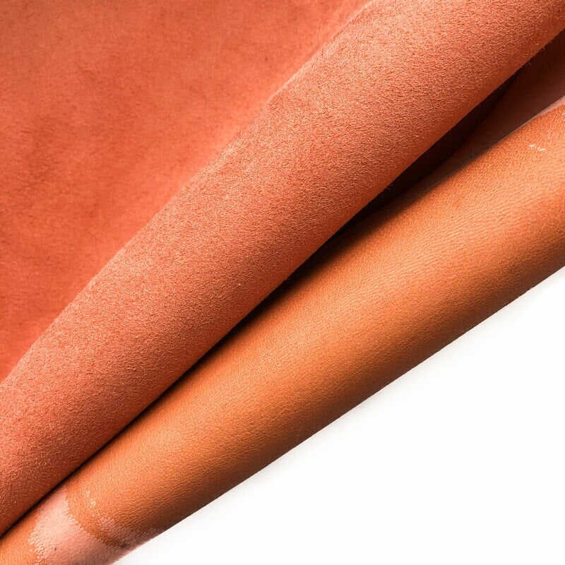 Orange Suede Lambskin Thick 1.2mm/3oz / LANGOUSTINO 915