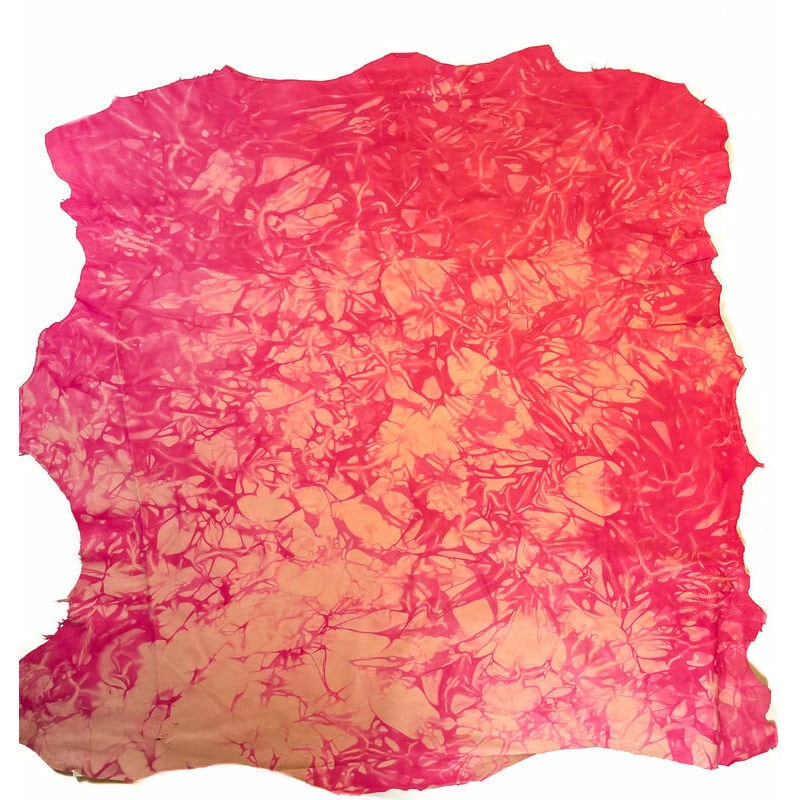 Pink Tie Dye Print Lambskin Leather 0.6mm/1.5oz / PINK TIE DYE 1388