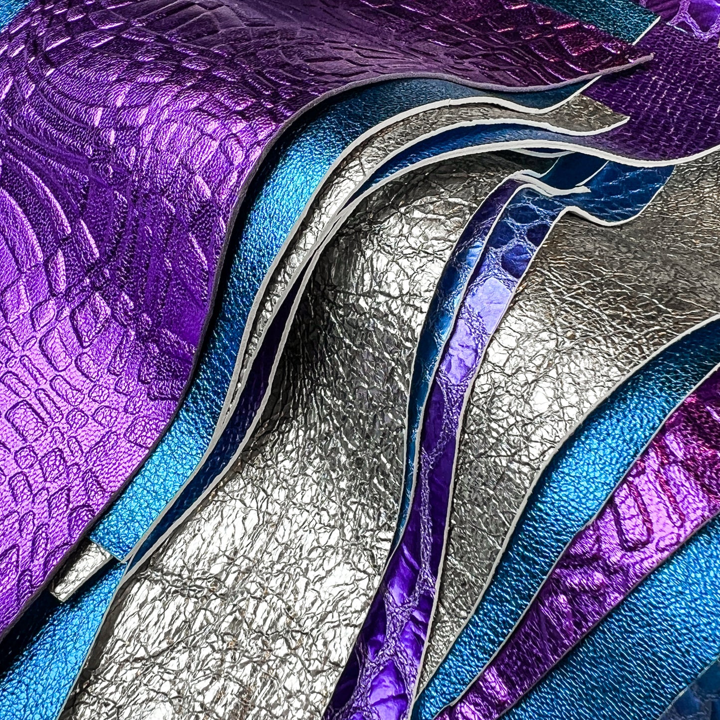 Metallic Scraps - Purple, Blue, Silver With Texture PURPLE MYSTERY 0.7-1mm/1.75-2.5oz