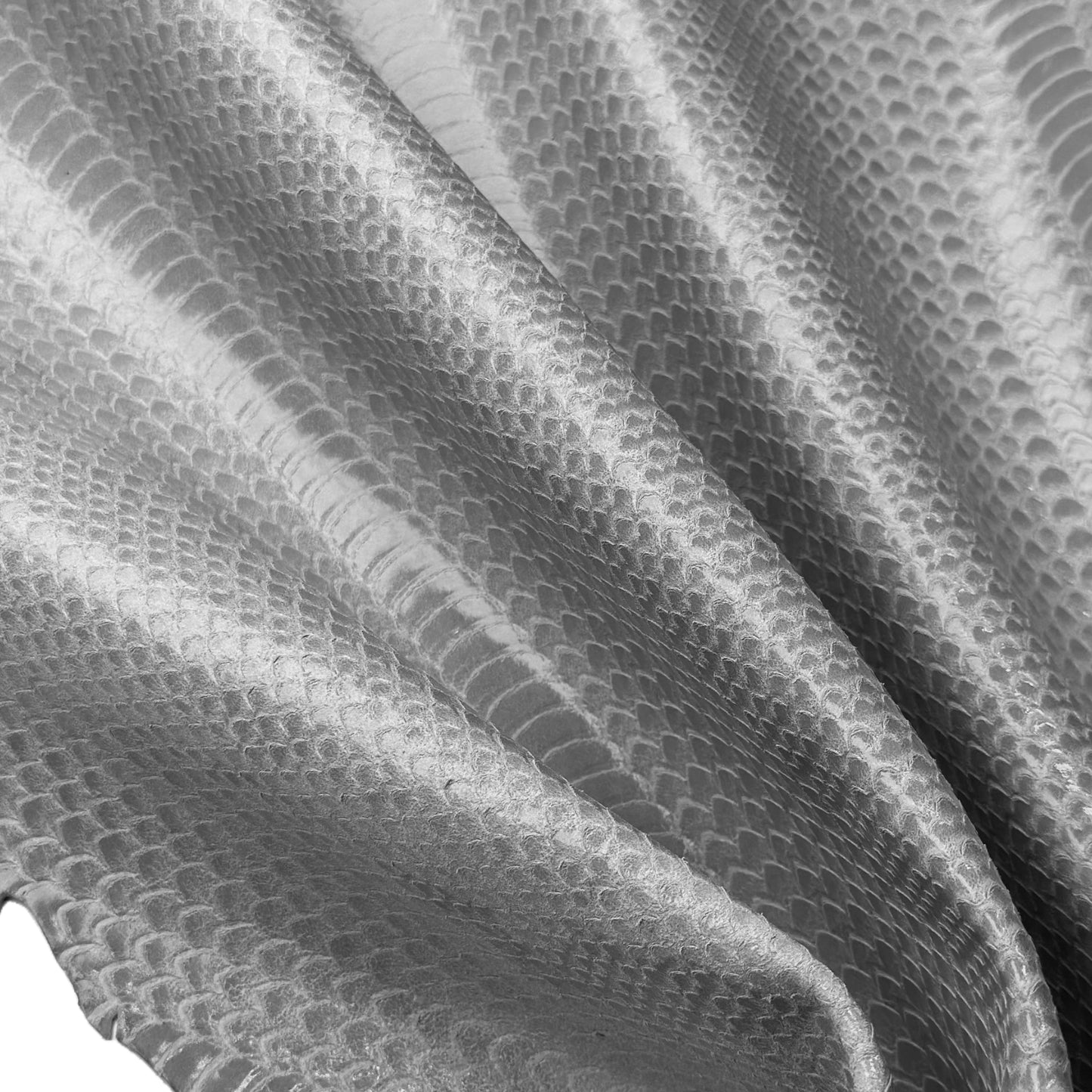 Gray Lambskin With Laser Cut Snake Print 1mm/2.75oz GRAY SNAKE 1617