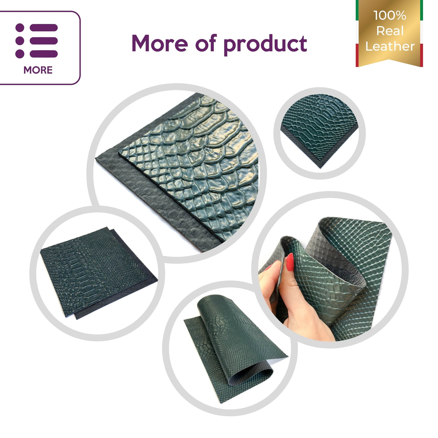 Green Lambskin Sheets With Print 2oz/0.8mm / PONDEROSA SNAKE 855