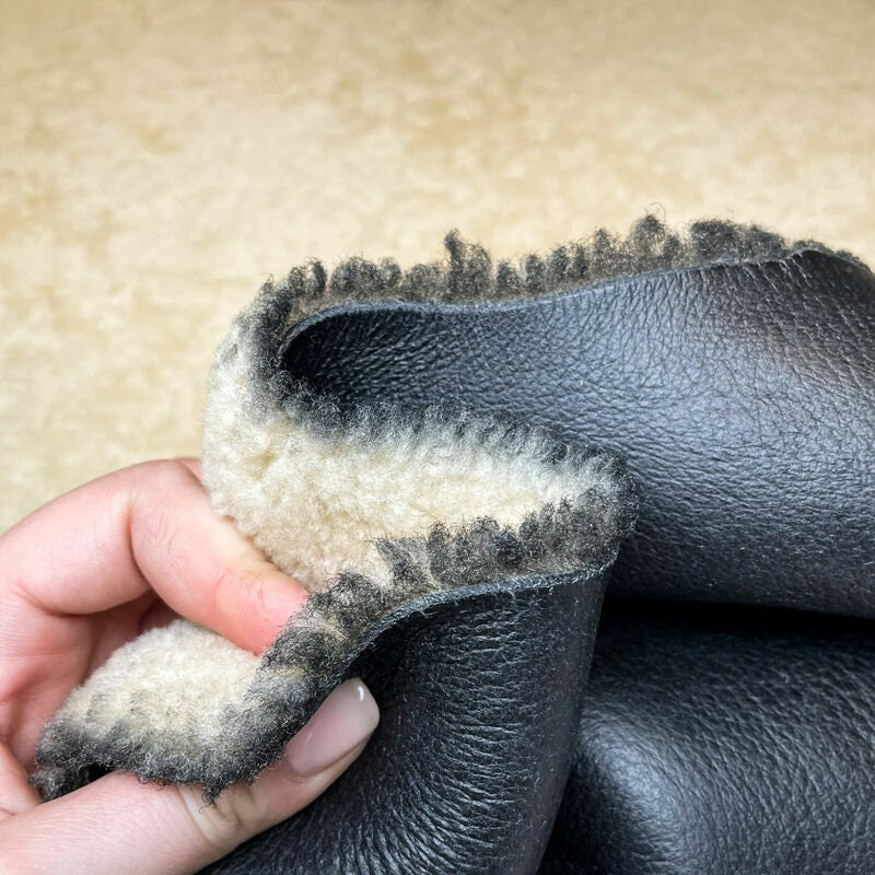 Italian Lambskin Shearling Hides Warm Double Sided Shearling CREAM SHEARLING 1062 1.4mm / 3.5oz