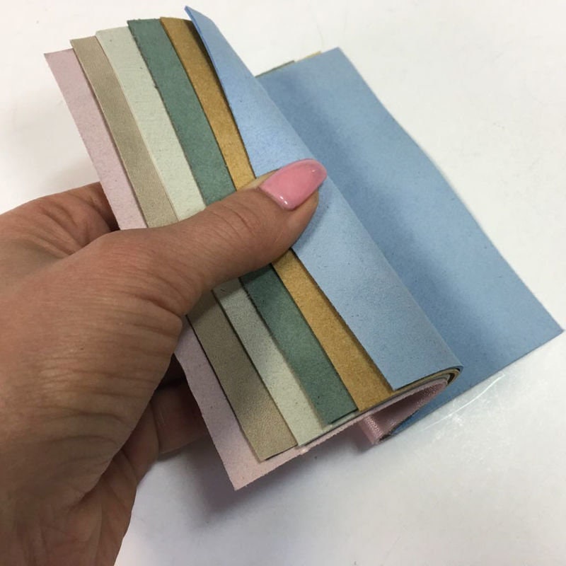 Pastel Scrap Mix 5x5in Six pcs Genuine Leather