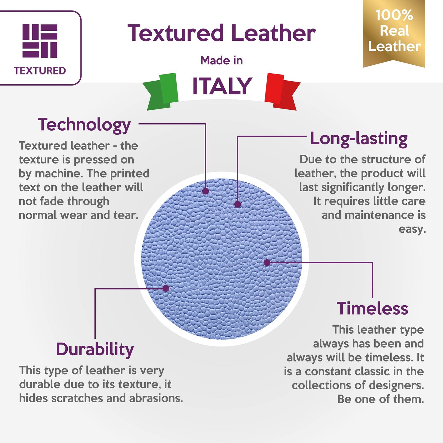 Lavender Lambskin Sheets With Print 2oz/.8mm / LAVENDER 814