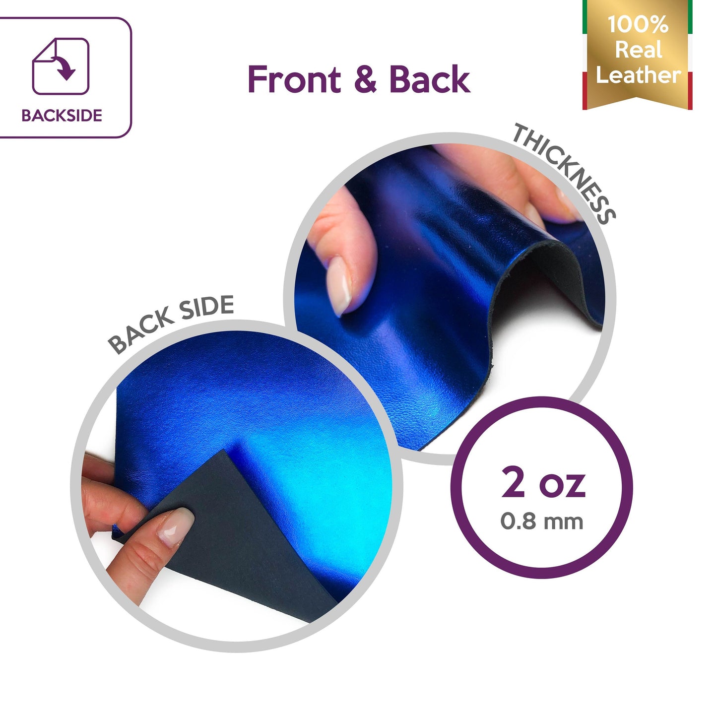 Royal Blue Metallic Lambskin Sheets 2oz/0.8mm / ROYAL BLUE 352