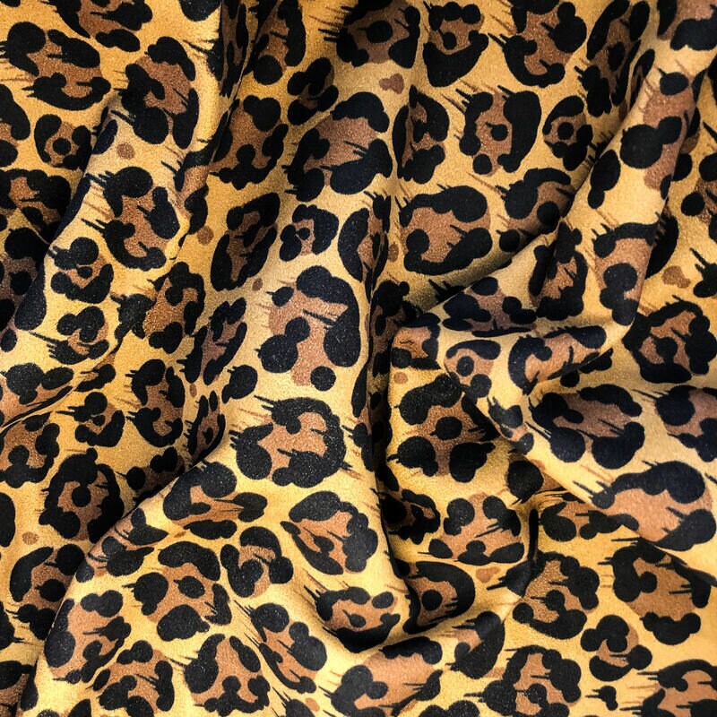 Yellow Leopard Print Lambskin 0.9mm / 2.25oz / YELLOW LEOPARD 987