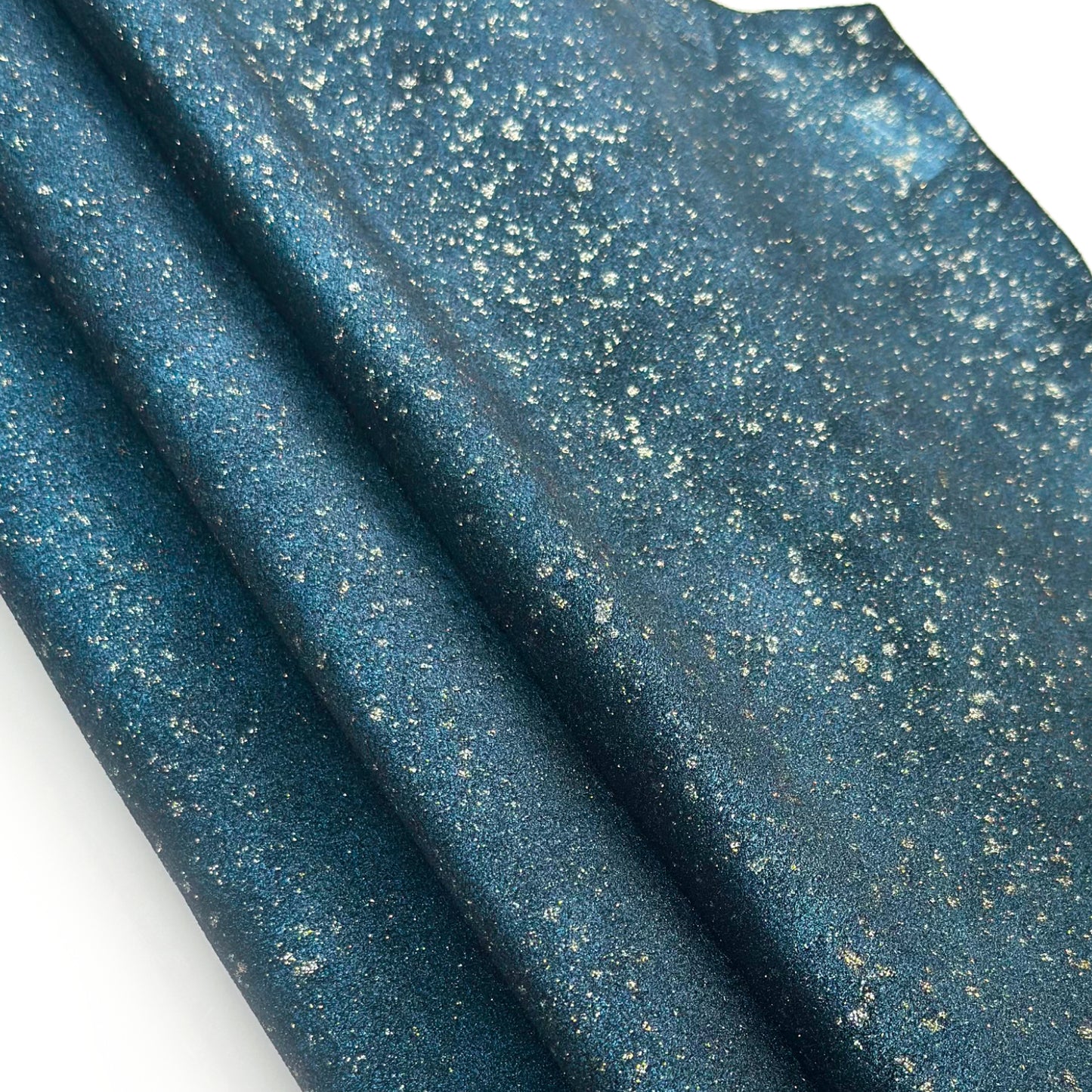 Blue Metallic Lambskin Suede Leather With Silver Shine 1-1.1mm//2.5-2.75oz 1644