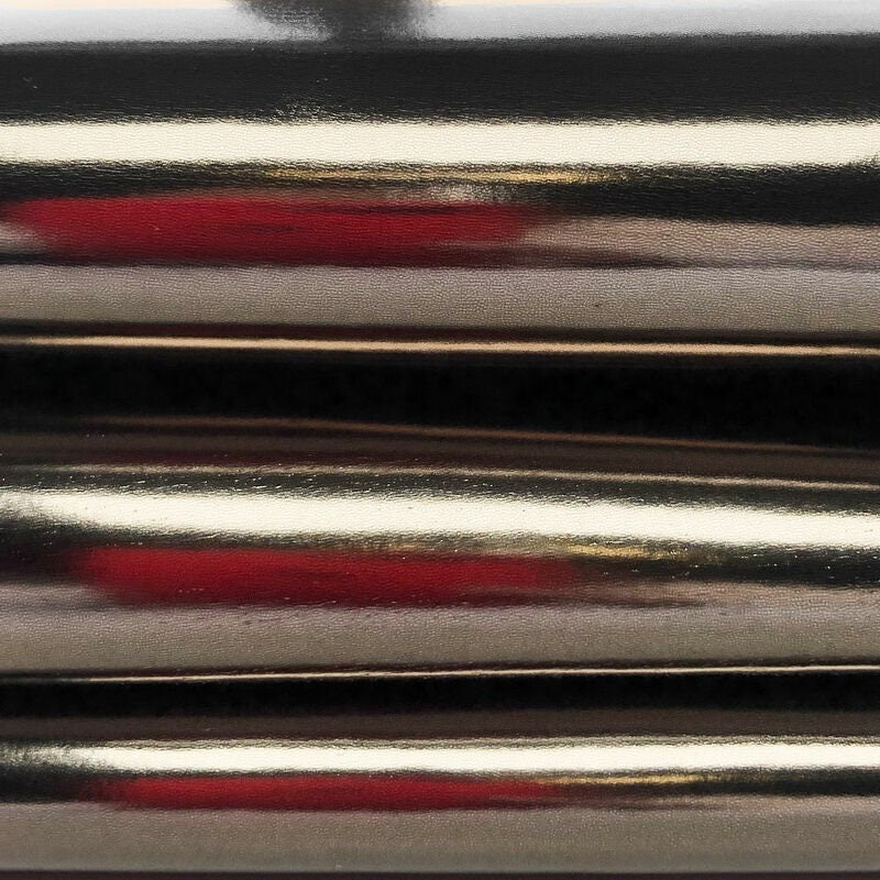 Shiny Metallic Dark Gold Lambskin Leather 0.8mm/2oz / DARK SILVER/GOLD 991