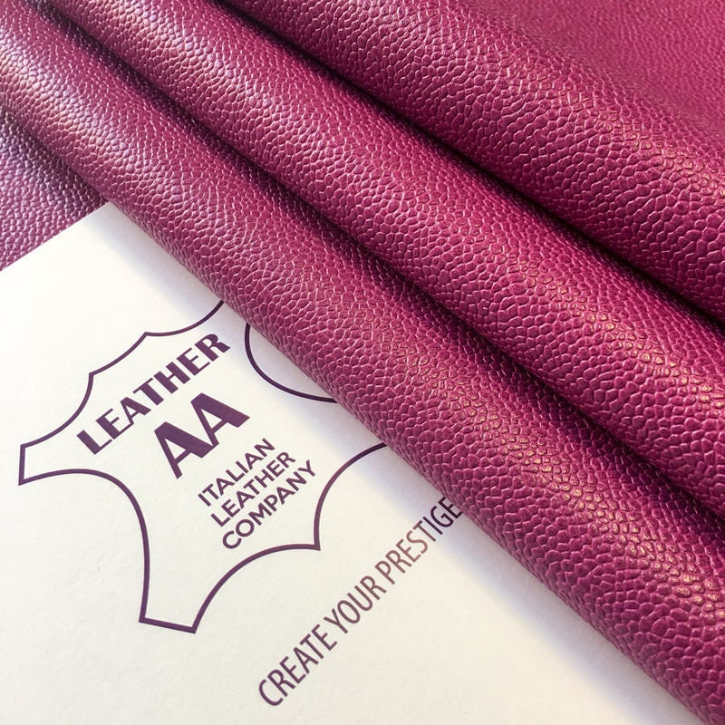 Purple Lambskin With Pebbled Print 0.8mm/2oz / PURPLE WINE 823