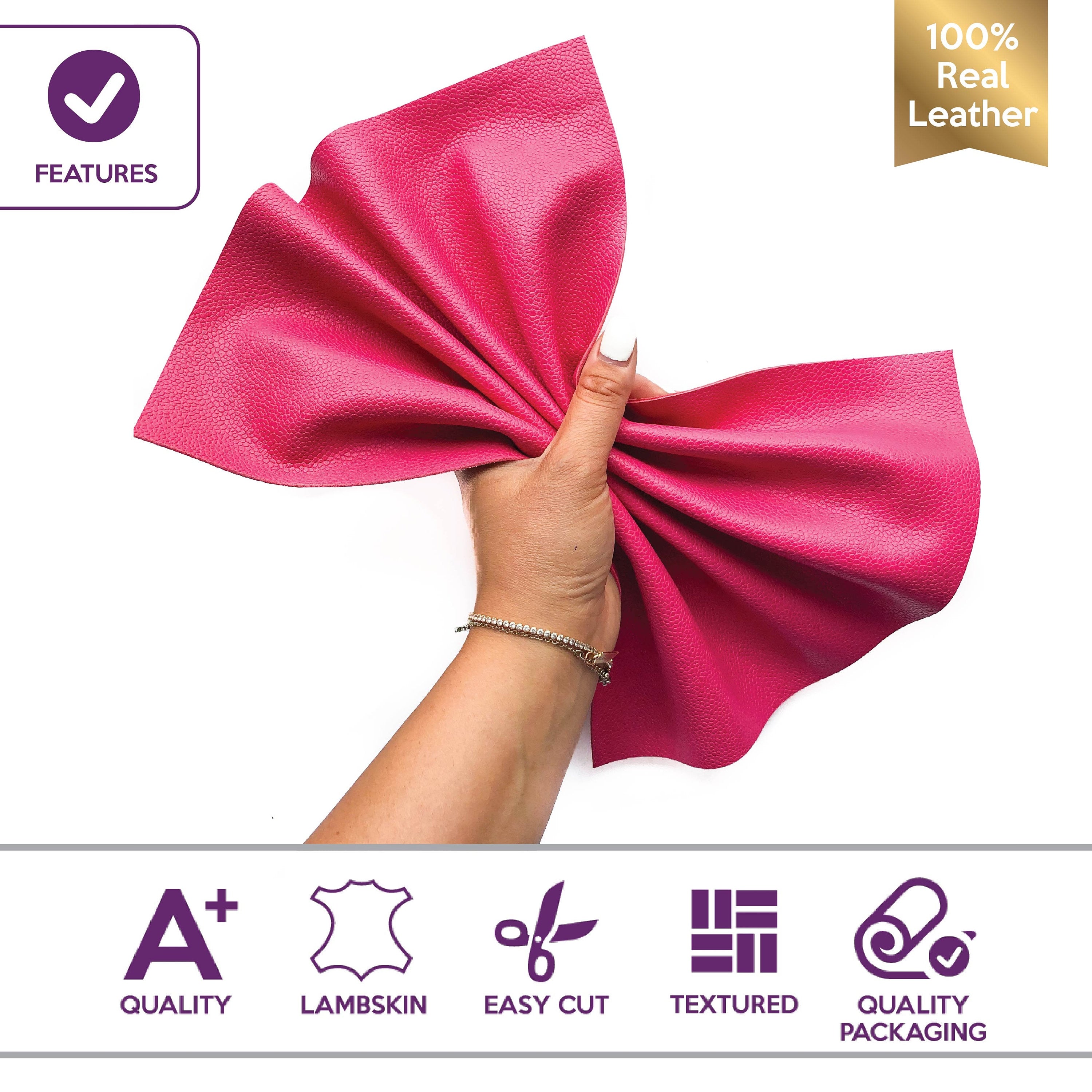 Pink Leather Sheets 1.2mm/3oz / PINK SORBET 906