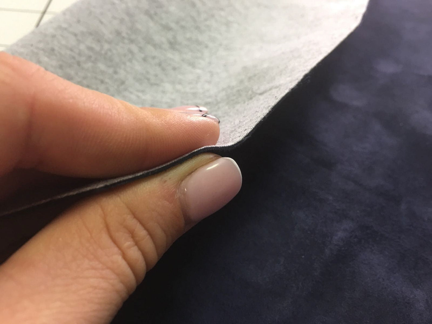 Blue Suede Stretch Lambskin Leather 0.8mm//2oz DEEP WELL 676
