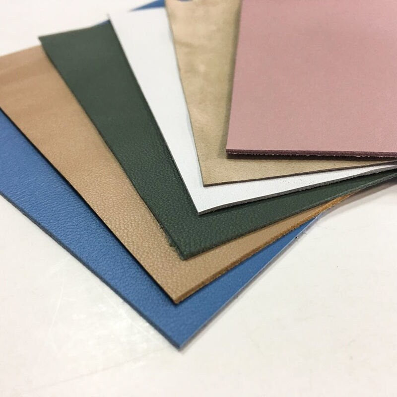 Pastel Scrap Mix 5x5in Six pcs Genuine Leather