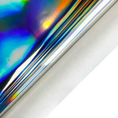 Silver Holographic Rainbow Mirror Metallic Lambskin HOLO MIRROR 1476 0.9mm/ 2.25oz