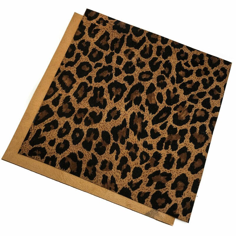 Leopard Print Lambskin Sheets 0.8 mm/2oz / HAPPY LEOPARD 1031