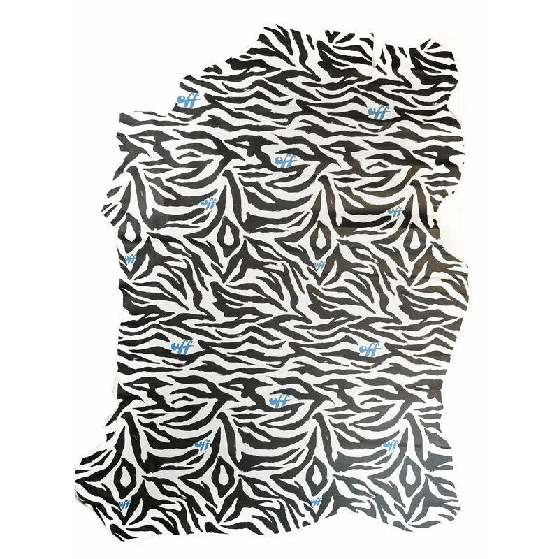 Black & White Zebra Print Lambskin 0.8mm/2oz / OFF WHITE ZEBRA 1345