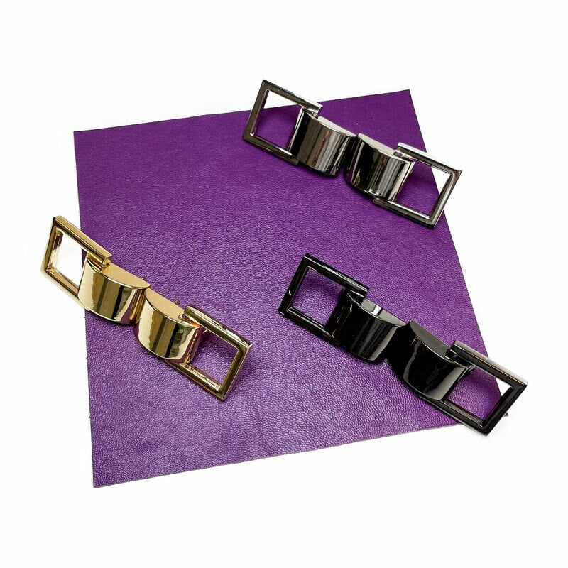 Italian Purse Hardware 2pcs Two Shoulder Strap Holders / Gunmetal, Gold or Silver Color Option Hardware for Bags